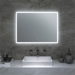 Factory Wholesale Price China Hotel Wall Mounted Bathroom Mirror with LED Light