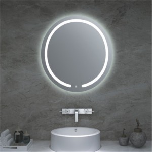 New Arrival China Glass OEM Smart Bathroom Illuminated Vanity Bath Mirror with Makeup Makeup Touch Screen /LED Lighted Shelf /Anti-Fog/Digtal Clock/Bluetooth