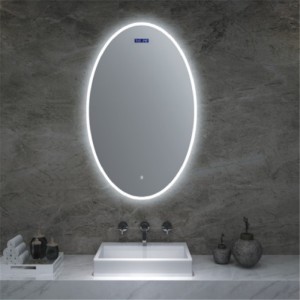 Factory supplied China European-Style Large Customized LED Decorative Dressing Frameless Oval Bathroom Mirrors