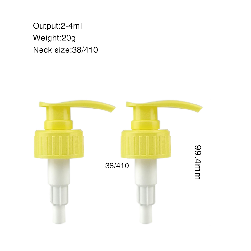 38/410 Шампунь шешәсе өчен пластик пресс лосьон насос диспансеры насос башы
