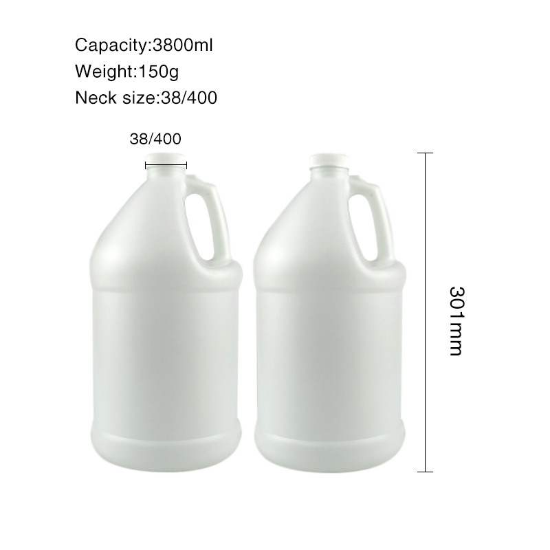 1 gallon plastflaske med håndtag til emballering af væske