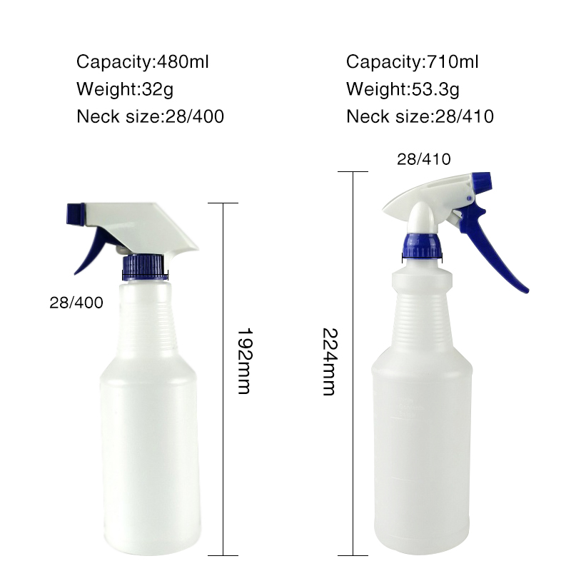 16oz 24oz 32oz Botol Semprot Plastik Untuk Pembersih Kemasan Sanitizer