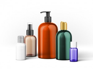 PET plastic shampoo bottles